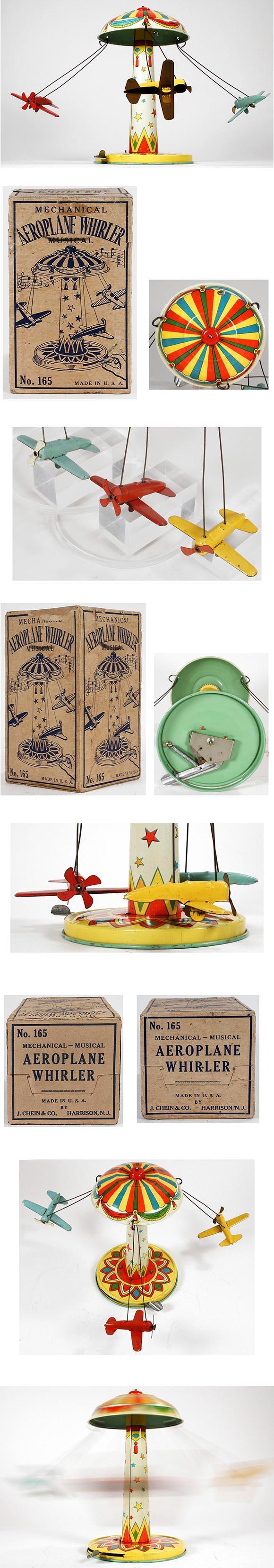 c.1936 Chein, No.165 Mechanical Non-Musical Aeroplane Whirler in Original Box